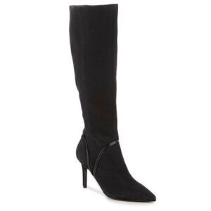 BLEECKER & BOND Maya Black Suede Knee High Boot Size 6.5M